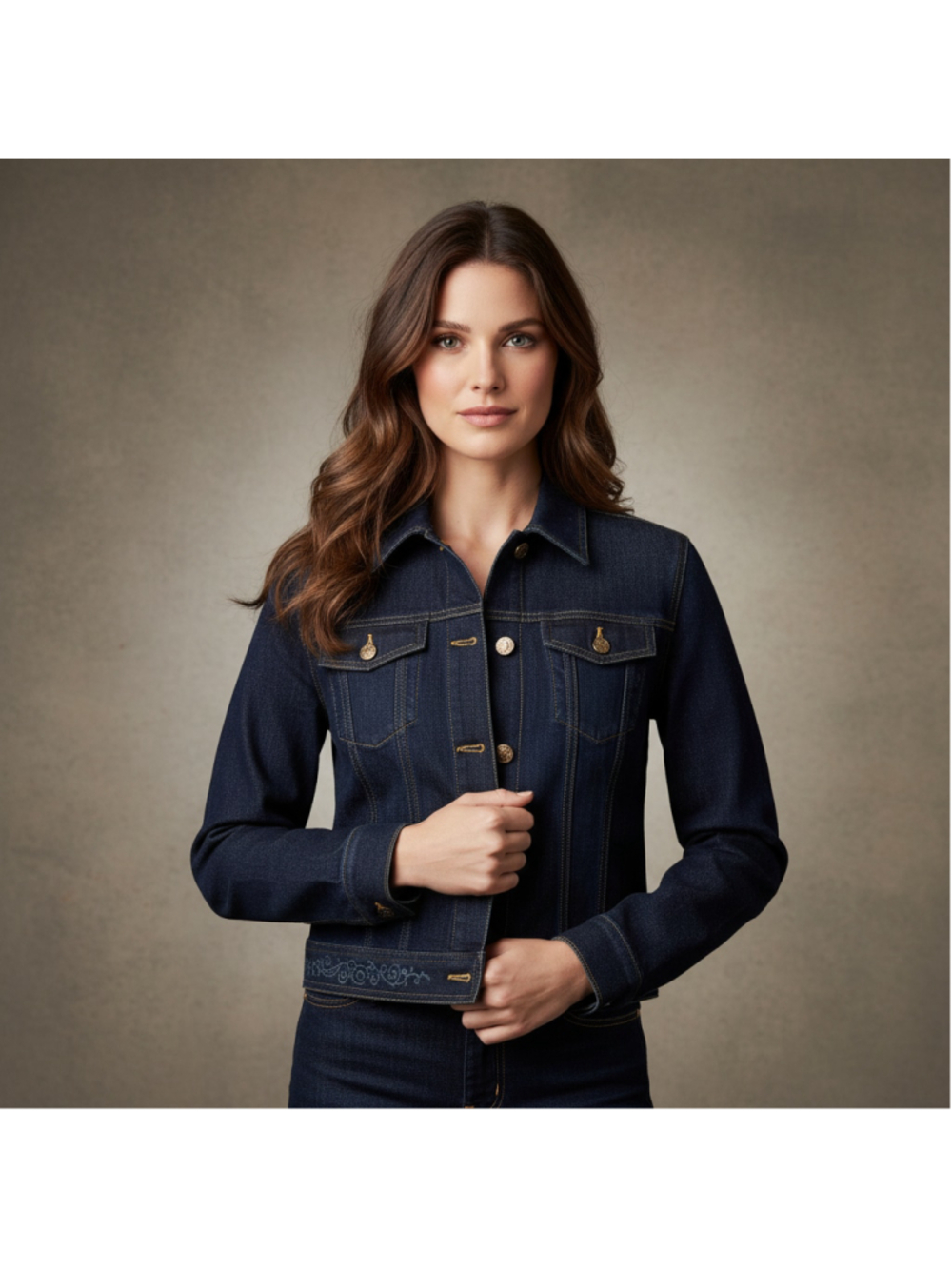 Anne Klein Blue Denim Jean Jacket Size 2 (16-18” PTP)
